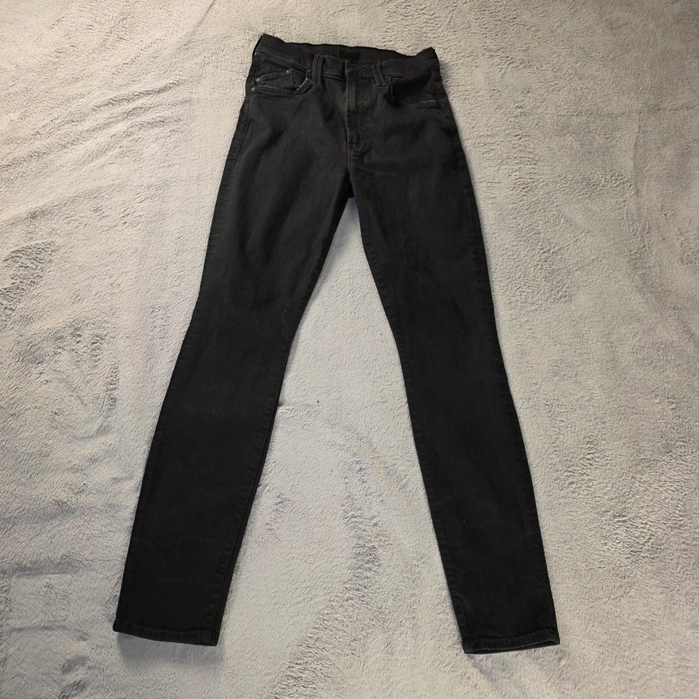 Mother The Diamond Swooner Not Guilty Black High Rise Skinny Jeans 27
